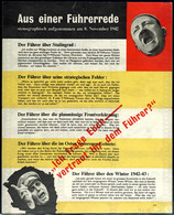 4900 1943 (ca.), "Ostfront" Und Auf Der Rückseite "Aus Einer Führerrede", Russisches Propaganda-Flugblatt Für Stalingrad - Sonstige & Ohne Zuordnung