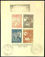 4910 Gross-Born (Oflag II D): 1944, Blockausgabe "Philatelistische Ausstellungen", Format 110 X 145 Mm, Gestempelt, Aufl - Sonstige & Ohne Zuordnung