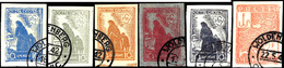 4934 1942, "Ostern" 10 F. In Den Fünf Verausgabten Farben Blau, Oliv, Braun, Zinnober Und Schwarz Sowie 20 F. In Rot, Ko - Other & Unclassified