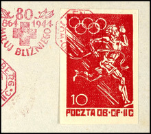 4954 1944, "Olympisches Jahr", 10 F. Rot, Tadellos Gestempelt, Auflage 17.580 Stück, Katalog: 40 BS - Sonstige & Ohne Zuordnung