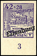 5002 6 - 42 Pfg. Wiederaufbau Mit Schrägem Aufdruck, Geschnitten, Postfrisch, Mi. 260.-, Katalog: I/IIIB ** - Eilenburg