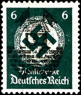 5050 6 Pfg Dienstmarke Schwärzlichgrün Nachläufer, Tadellos Postfrisch, Sehr Selten, Tiefst Gepr. Richter Und Sturm, Mi. - Glauchau