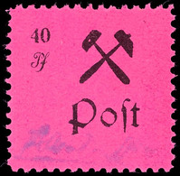 5078 12 - 40 Pfg Gebührenmarken Auf Farbigem Papier, Kompl. Satz In Seltener Type IV "Schusterhammer", Postfrisch, Gepr. - Grossräschen