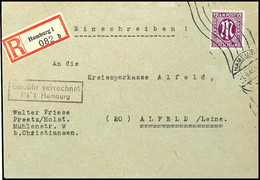 5098 Hamburg 1, 30 Pfg Einschreibezettel Mit Gebührenfunktion Und Ra2 "Gebühr Verrechnet / Pa1 Hamburg" Sowie 12 Pfg AM- - Sonstige & Ohne Zuordnung