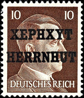 5123 10 Pfg Dunkelsiena (StTdr.), Nicht Verausgabt, Tadellos Postfrisch, Luxus, Gepr. Zierer BPP, Mi. 1.000.-, Katalog:  - Herrnhut