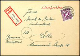 5142 Heide (Holst), 30 Pfg Einschreibezettel Mit Gebührenfunktion Sowie 12 Pfg AM-Post Auf R-Brief Von HEIDE (HOLSTEIN)  - Kiel