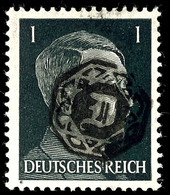 5186 1 Pf. Hitler In Seltener B-Farbe Mit Löbau-Unkenntlichmachung, Postfrisch, Gepr. Kunz BPP, Mi. 250.-, Katalog: 3b * - Löbau