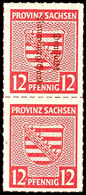 5213 12 Pf. Im Senkrechten Paar, 1 Wert Mit Beidseitigem Aufdruck, Postfrisch, Katalog: 6IDD ** - Naumburg (Saale)