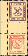 5227 6 - 12 Pfg Freimarken, Beide Möglichen Zusammendrucke, Einmal Mit Linkem Bogenrand, Tadellos Postfrisch, MiNr. SZ1  - Niesky