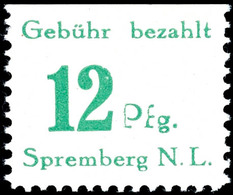 5260 12 Pf. Gelblichgrün, "enger Abstand Zwischen 12 Und Pfg.", Postfrisch, Mi. 250.-, Katalog: 24AXIII ** - Spremberg
