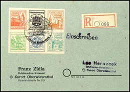 5295 Herzstück Aus Luther-Block Auf Hellgelbgrau Auf Orts-R-Brief Mit Sonderstempel "OBERWIESENTHAL (SACHS) 24.10.46", T - Wittenberg