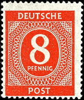 5306 8 Pfg Ziffern, Abart "dünnes Papier", Tadellos Postfrisch, Bestens Signiert Schlegel BPP, Mi. 100.-, Katalog: 917y  - Sonstige & Ohne Zuordnung