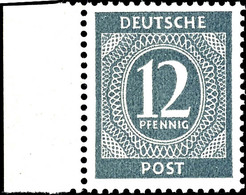 5315 12 Pfg Ziffern, Dunkelgrüngrau, Tadellos Postfrisch, Fotobefund Arge Hohmann, Mi. 1.400.-, Katalog: 920c ** - Sonstige & Ohne Zuordnung