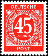 5327 45 Pfg Ziffer Lilaultramarin, Wz. Steigend, Tadellos Postfrisch, Gepr. Schlegel BPP, Mi. 200.-, Katalog: 931Y ** - Sonstige & Ohne Zuordnung