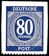 5332 80 Pfg Ziffern, Nur Unten Gezähnt, Tadellos Postfrisch, Gepr. Schlegel BPP, Mi. 1.000.-, Katalog: 935Udr ** - Sonstige & Ohne Zuordnung