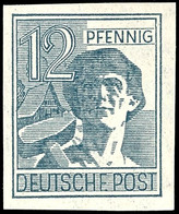 5345 12 Pfg Arbeiter, Abart "ungezähnt", Tadellos Postfrisch, Gepr. Schlegel BPP, Mi. 100.-, Katalog: 947U ** - Sonstige & Ohne Zuordnung