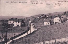 St Aubin, Quartier Neuf + Cachet Linéaire St AUBIN (27.7.1910) - Saint-Aubin/Sauges