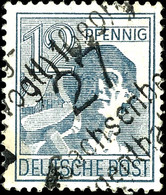 5742 SACHSENBERG-GEORGENTHAL 1a, 12 Pf. Arbeiter, Postfrisch, Leichte Fingerspur, ARGE: Gruppe 10, Gepr. Modry BPP, Kata - Sonstige & Ohne Zuordnung