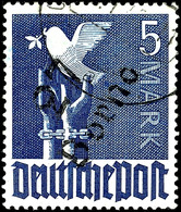 5822 BORNA, 5 Mark Taube, ARGE: 11b, Tadellos, Gestempelt, Gepr. Modry BPP, Katalog: IIdV O - Sonstige & Ohne Zuordnung