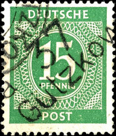 5852 GÜTZKOW, 15 Pf. Ziffer, Tadellos, ARGE: 33 (Gruppe 8), Gestempelt, Gepr. Dr. Modry BPP, Katalog: IiVIII O - Sonstige & Ohne Zuordnung