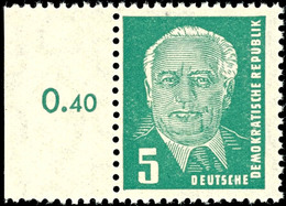 5890 5 Pfg Pieck Grün Mit Wz. 2 Y I, Tadellos Postfrisch Mit Linkem Rand, Gepr. Schönherr BPP, Mi. 100,-, Katalog: 322zb - Sonstige & Ohne Zuordnung