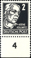 5895 2 Pfg Köpfe Schwarz Mit Unterrand Und RZ, Tadellos Postfrisch, Unsigniert, Fotoattest Mayer BPP (2002), Katalog: 32 - Sonstige & Ohne Zuordnung