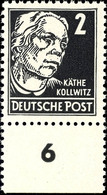 5896 2 Pfg Köpfe Schwarz Mit Unterrand Und RZ, Tadellos Postfrisch, Unsigniert, Fotoattest Mayer BPP (2002), Katalog: 32 - Sonstige & Ohne Zuordnung