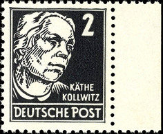 5897 2 Pfg Köpfe Schwarz Mit Rechtem Bogenrand, Tadellos Postfrisch, Unsigniert, Fotoattest Mayer BPP (2002), Katalog: 3 - Sonstige & Ohne Zuordnung