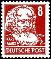 5899 8 Pfg Marx Bräunlichrot, Gestrichenes Papier Mit Seltenem Wz. 2 Y I, Tadellos Postfrisch, Gepr. Paul BPP, Mi. 800,- - Sonstige & Ohne Zuordnung