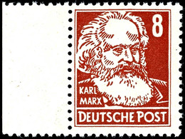 5900 8 Pfg Marx Auf Gewöhnlichem Papier Mit Sehr Seltenem Wz. 2 Y I, Tadellos Postfrisch Mit Linkem Rand, Fotoattest Pau - Sonstige & Ohne Zuordnung