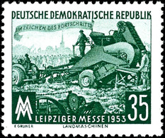 5922 35 Pfg Leipziger Herbstmesse 1953 Mit Sehr Seltener Wasserzeichen-Variante 2 X II, Tadellos Postfrisch, Im Michel B - Sonstige & Ohne Zuordnung