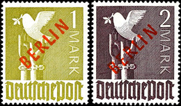 6045 2 Pf. Bis 2 Mk. Rotaufdruck, 14 Werte Kpl. Postfrisch, 20 Und 30 Pf. Min. Zahnfehler, 80 Pf., 1 Und 2 Mk, Fotoattes - Sonstige & Ohne Zuordnung