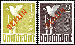 6046 2 Pfennig Bis 2 Mark "Rotaufdruck", Kompletter Satz Zu 14 Werten, Tadellos Postfrisch, 2 Pfg - 80 Pfg Gepr. Schlege - Sonstige & Ohne Zuordnung