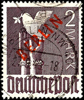 6060 1 Mark Und 2 Mark Rotaufdruck, Tadellos Gestempelt, Gepr. Schlegel D. BPP, Mi. 830.-, Katalog: 33/34 O - Sonstige & Ohne Zuordnung