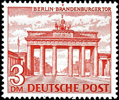 6072 1 Pf. Bis 5 Mark, Berliner Bauten I, 19 Werte Kpl. Postfrisch, 3 Mark Seltener Plattenfehler "Rotes Rechteck über R - Sonstige & Ohne Zuordnung