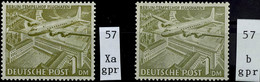 6076 1 Mark Berliner Bauten, Hellgelbgrün Und Fallendes Wasserzeichen, Je Postfrisch, Gepr. Schlegel BPP, Mi. 200.-, Kat - Sonstige & Ohne Zuordnung