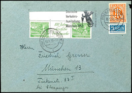 6154 Berliner Bauten 1949, 10 Pfg + "100 Jahre Deutsche Briefmarke" + 10 Pfg, Waagerechter Zusammendruck Als Portogerech - Other & Unclassified