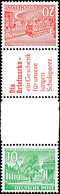 6167 10+Z+R2+20 Pf., Berliner Bauten 1952, Senkr. Kehrdruck, Postfrisch (am Zwischensteg Versandstellenfaltung), Mi. 200 - Other & Unclassified