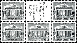 6178 1+R6+ 1Pf., Berliner Bauten 1952, Waager. Zusammendruck, Postfrisch, Mi. 320,-, Katalog: W36 ** - Sonstige & Ohne Zuordnung