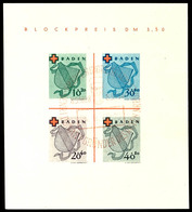 6200 Blockausgabe "Deutsches Rotes Kreuz", Type I, Gestempelt Mit Rotem Sonderstempel "Freiburg (Breisgau), Henri Dunant - Other & Unclassified