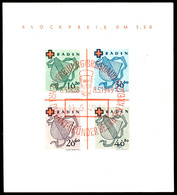 6201 Rotes Kreuz-Block, Type II/II (kleines B) Mit Rotem Sonderstempel "FREIBURG / HENRI DUNANT - GRÜNDER DES ROTEN KREU - Other & Unclassified