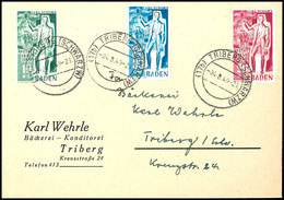 6208 10 - 30 Pfg C. Schurz Komplett Auf Satzbrief Mit Ersttags-Tagesstempel "TRIBERG 24.8.49", Tadellos, Mi. 200.-, Kata - Sonstige & Ohne Zuordnung