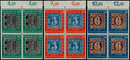 6459 100 Jahre Briefmarke, Je Im Oberrand-4er-Block, Tadellos Postfrisch, Mi. 400,- +, Katalog: 113/15 ** - Sonstige & Ohne Zuordnung