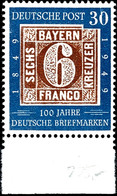 6468 30 Pfg "100 Jahre Deutsche Briefmarken", Plattenfehler I "0 Der Wertangabe Beschädigt", Postfrisches Kabinettstück, - Sonstige & Ohne Zuordnung