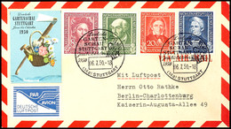 6473 Wohlfahrt 1949 Kpl. A. Luftpostbrief Nach Berlin, Sonderstempel "Stuttgart Gartenschau", Tadellos, Katalog: 117/20  - Sonstige & Ohne Zuordnung