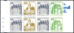 6625 Markenheftchen Burgen Und Schlösser 1980 Type Ad K3 Ohne Zählbalken Mit 4er RZ, Tadellos Postfrisch, Mi. 120.-, Kat - Sonstige & Ohne Zuordnung