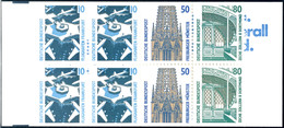 6633 Markenheftchen Sehenswürdigkeiten 1989 Type Av Mit Zählbalken, Tadellos Postfrisch, Mi. 100.-, Katalog: MH25av MZ * - Other & Unclassified