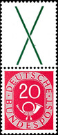 6641 X + 20 Posthorn, Senkrechter Zusammendruck, Ungebraucht, Mi. 350.-, Katalog: S7 * - Zusammendrucke