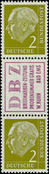6647 2+R3+2 Pf., Heuss 1955, Senkr. Zusammendruck, Postfrisch, Mi. 120.-, Katalog: S14 ** - Se-Tenant