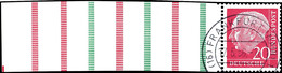 6650 Heuss RL + 20, Waager. Zusammendruck, Gestempelt, Tadellos, Sign. Schlegel D. BPP, Mi. 270,- Unterbewertet, Katalog - Zusammendrucke